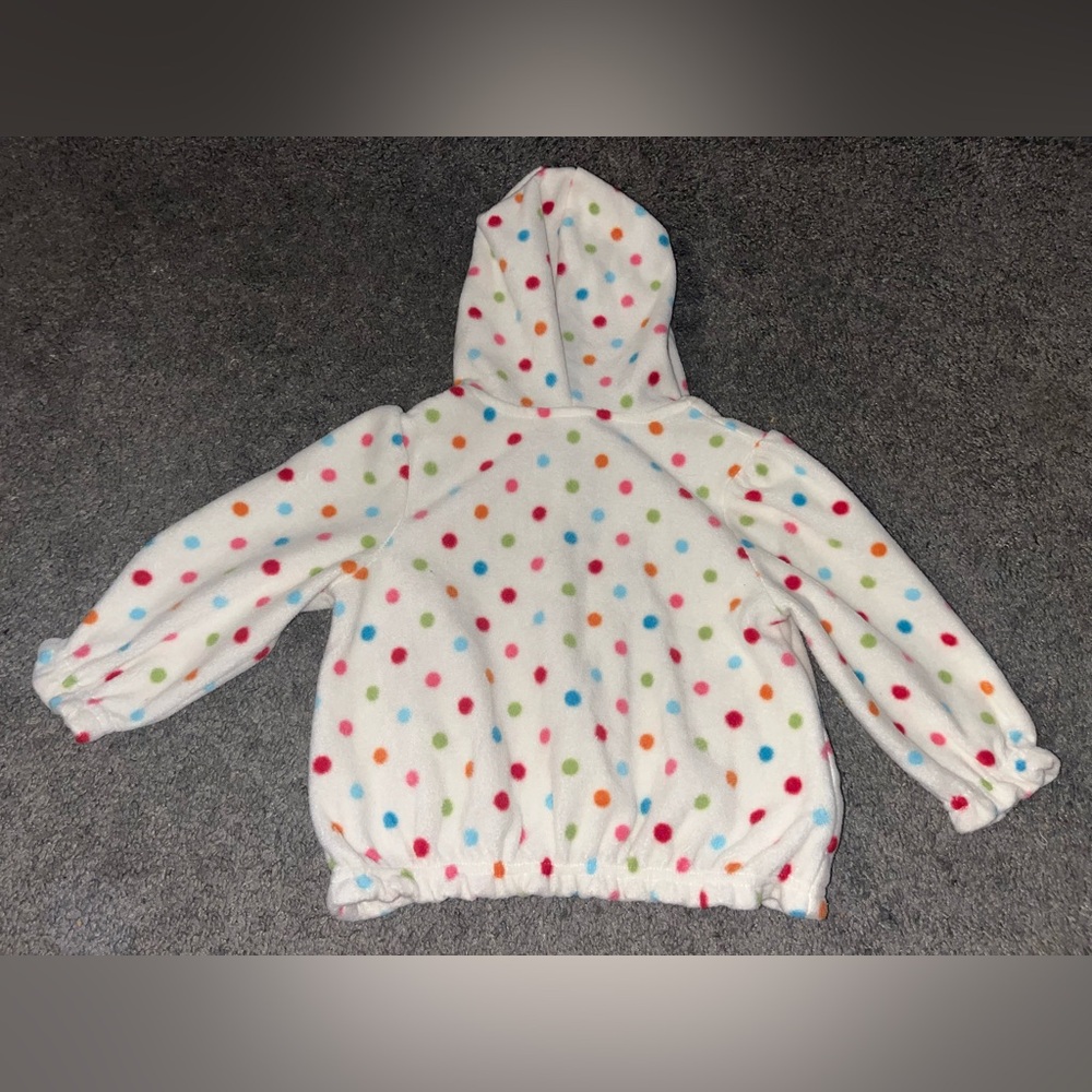 Gymboree Girl Polka Dot Microfleece Hoodie Size 12-24 Months - Picture 3 of 3